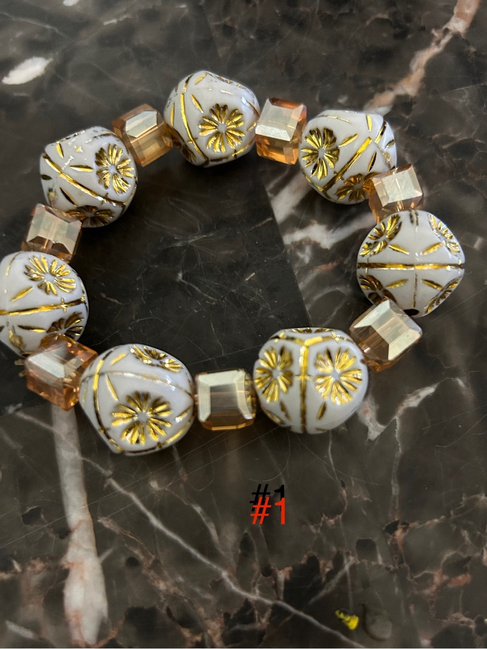 Handmade beaded bracelet from Ghana (Pick One)